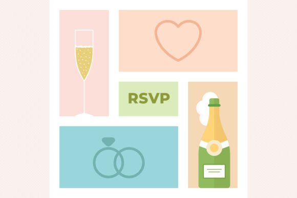 Download RSVP Wedding Banner Flat Illustration - Rsvp Collection