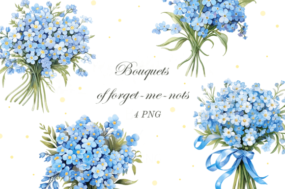 Download Blue Flowers. Forget Me Nots Bouquet - Bouquet Collection