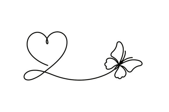 Download Love Heart and Butterfly Elegance Art. - Love Collection