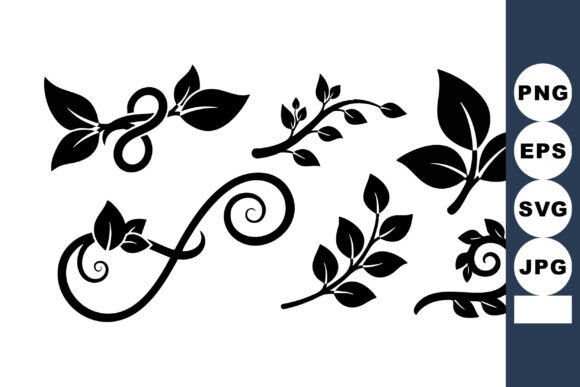 Download Black Floral Vine Decorative Elements Ve - Element Collection
