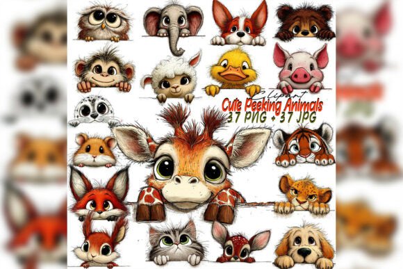 Download Whimsical Peeking Animals Love Quotes - Love Collection