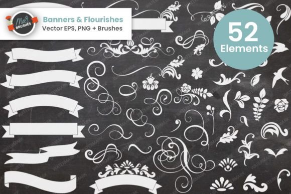 Download Banners &amp; Flourishes Vectors - Flourishes Collection