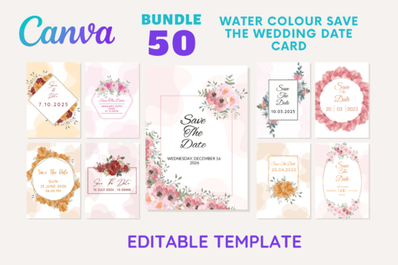 Download Water Colour Save the Date Wedding Card - Wedding card Collection