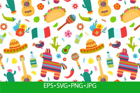 Download Mexican Elements Seamless Pattern. - Element Collection