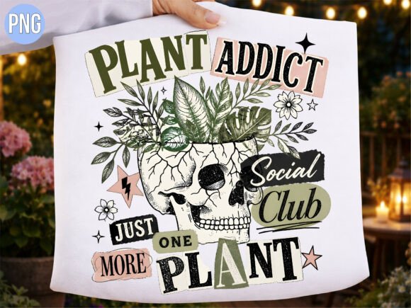 Download Retro Plant Addict Skull Social Club PNG - Plant Collection